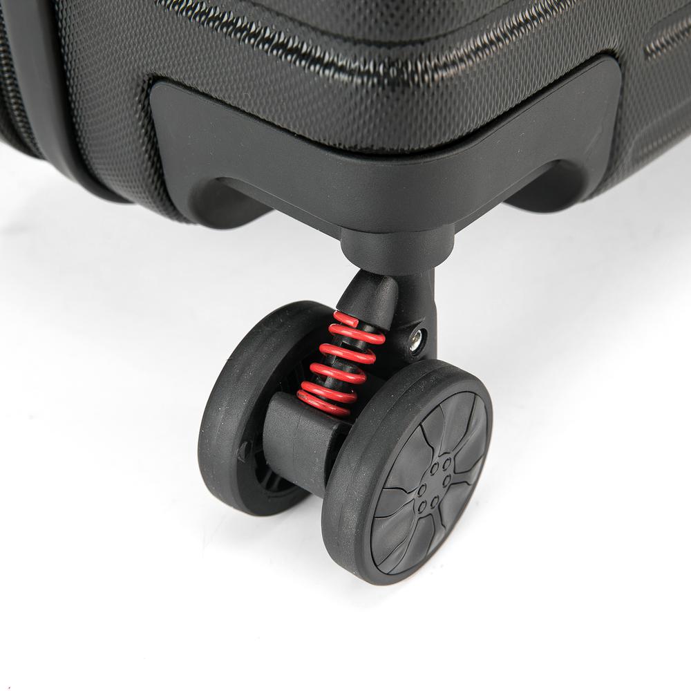InUSA Deep lightweight hardside spinner 3 piece luggage set  20'',24'', 28'' Black. Picture 10