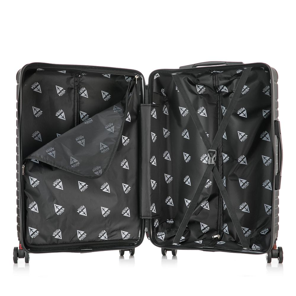 InUSA Deep lightweight hardside spinner 3 piece luggage set  20'',24'', 28'' Black. Picture 11