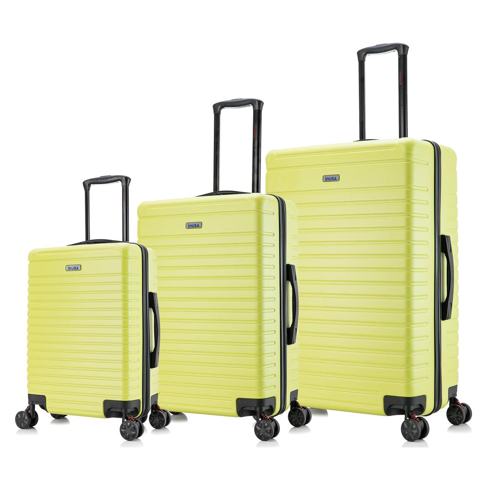 InUSA Deep lightweight hardside spinner 3 piece luggage set  20'',24'', 28'' Green. Picture 11