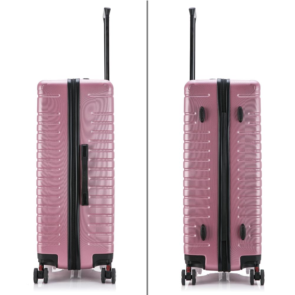 InUSA Deep lightweight hardside spinner 3 piece luggage set  20'',24'', 28'' Rose Gold. Picture 3