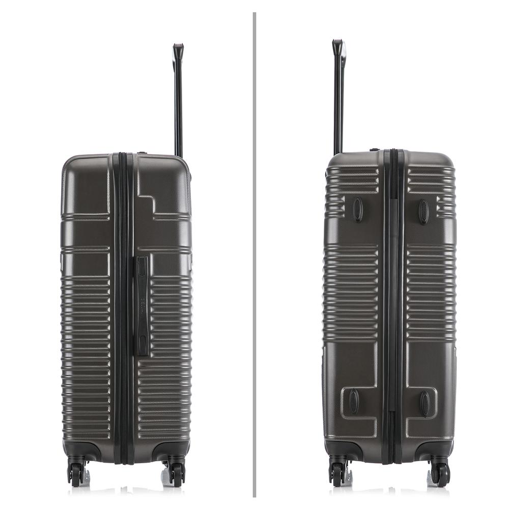 InUSA Resilience Lightweight Hardside Spinner 3 Piece Luggage set  20'',24'', 28'' Charcoal. Picture 8