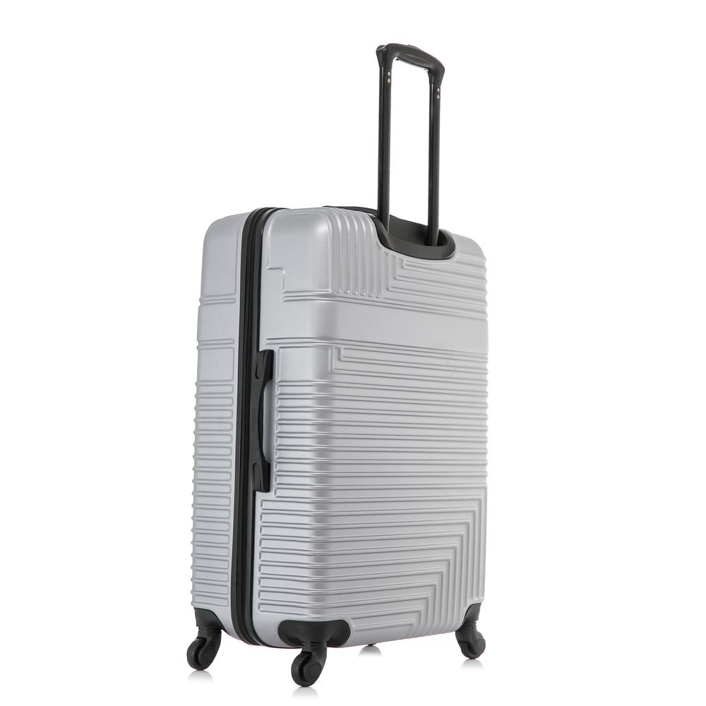 InUSA Resilience Lightweight Hardside Spinner 3 Piece Luggage set  20'',24'', 28'' Silver. Picture 6