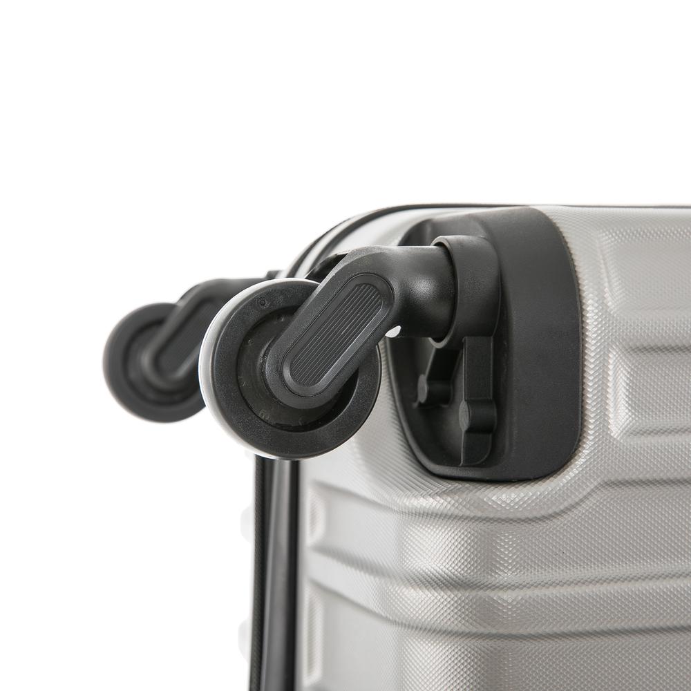 InUSA Vasty Lightweight Hardside Spinner 3 Piece Luggage set  20'',24'', 28'' Grey. Picture 5