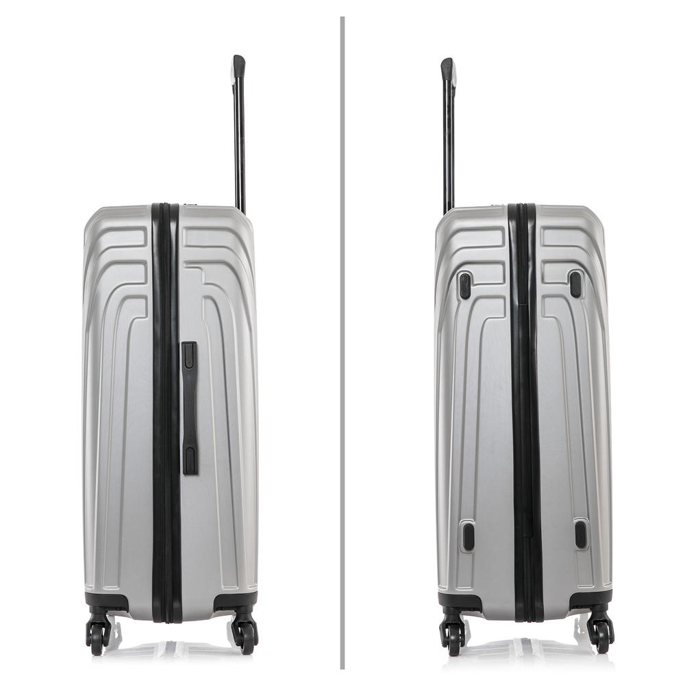 InUSA Vasty Lightweight Hardside Spinner 3 Piece Luggage set  20'',24'', 28'' Grey. Picture 8