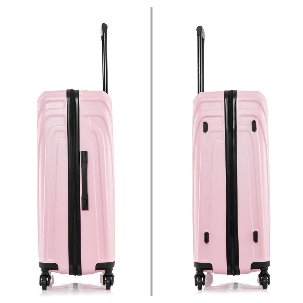 Inusa Vasty Lightweight Hardside Spinner Luggage Set, 3 Piece - Silver