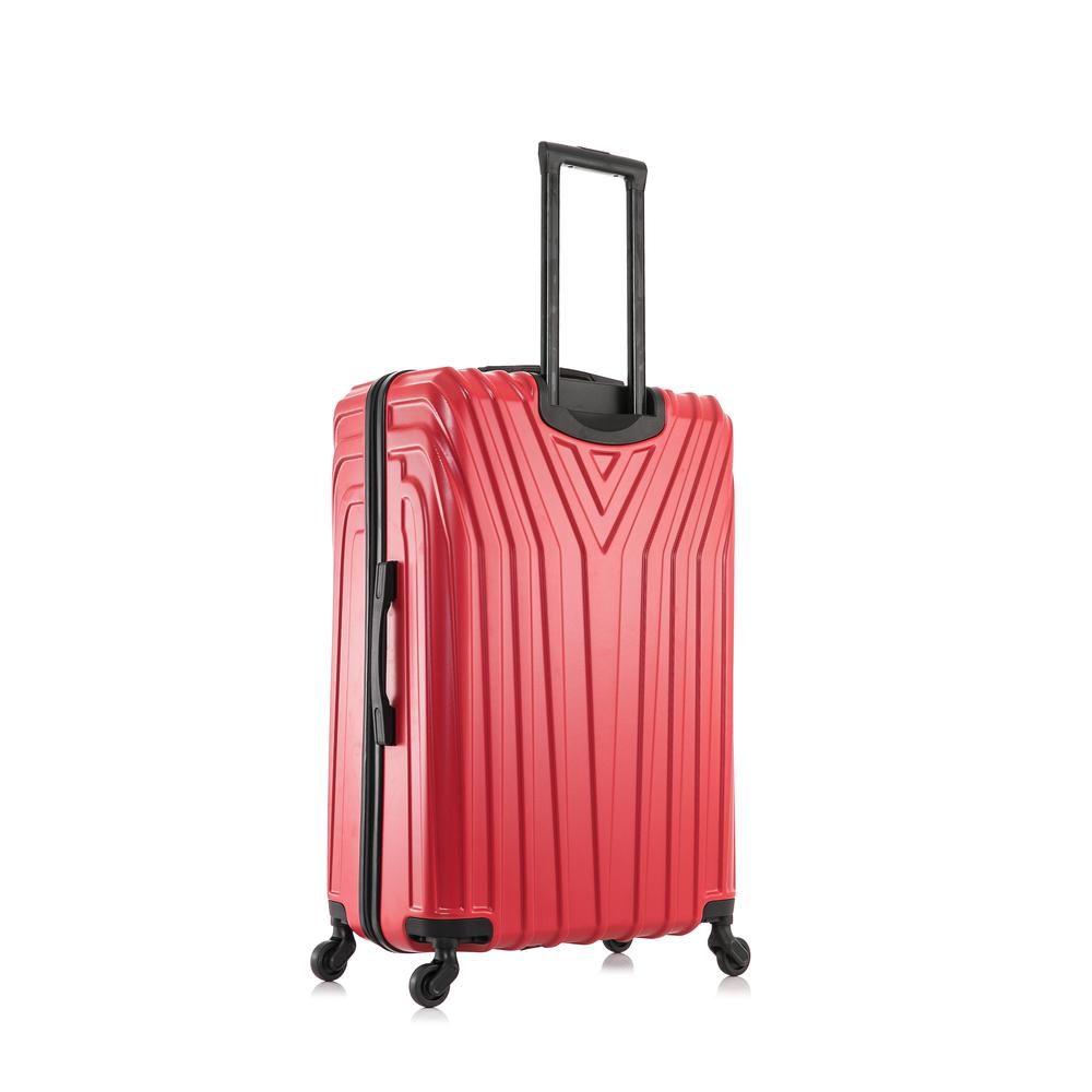 InUSA Vasty Lightweight Hardside Spinner 3 Piece Luggage set  20'',24'', 28'' Red. Picture 6