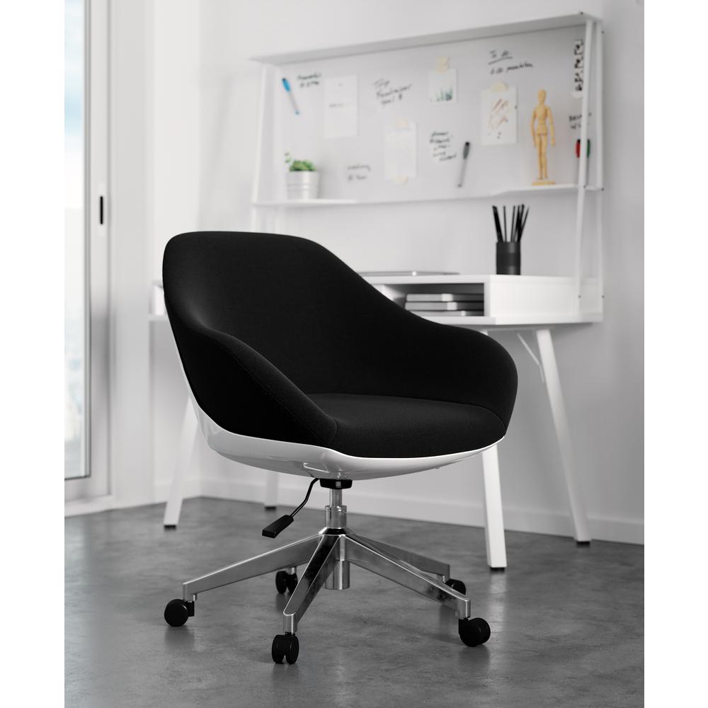 Techni Mobili Home Office Upholstered  Task Chair, Black. Picture 1