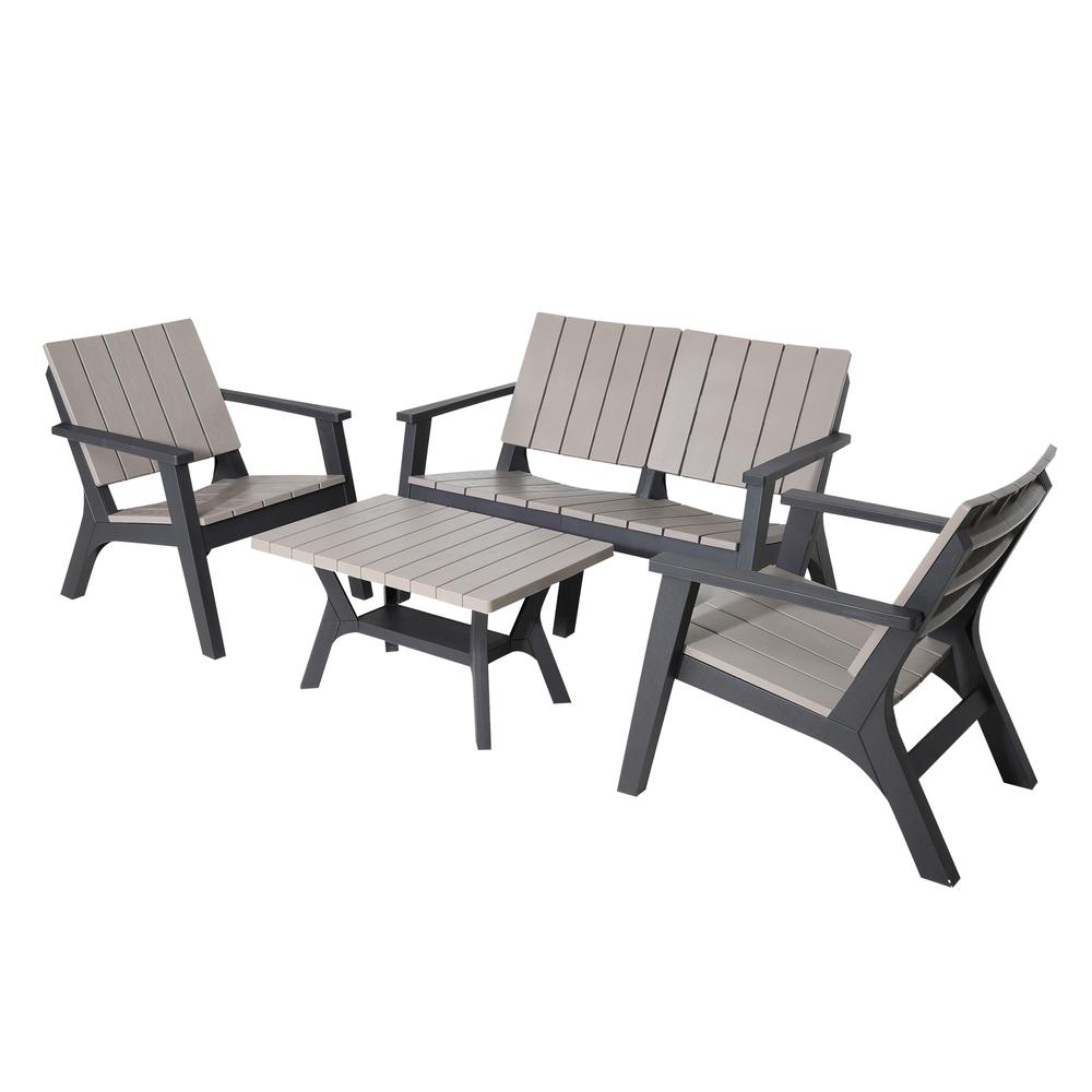 Enzo 4 Piece Patio Sofa Seating Set. Picture 1