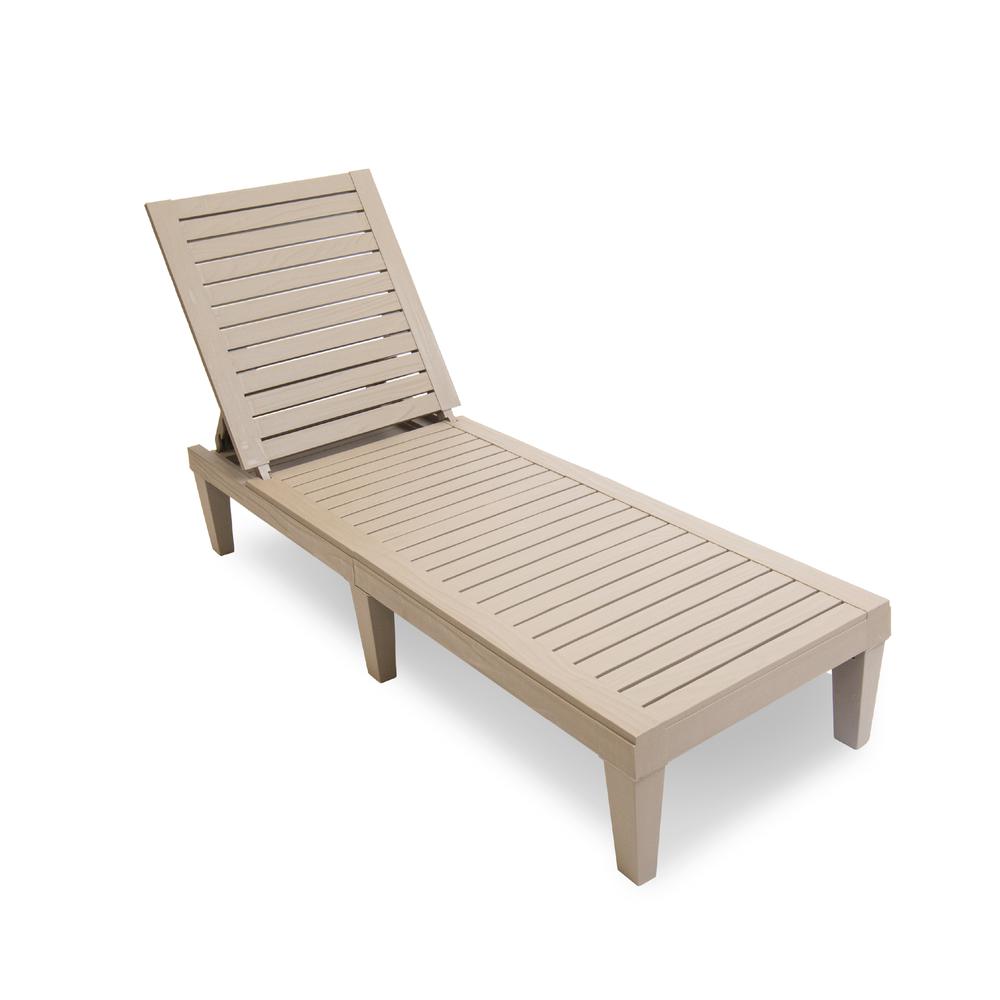 OSLO Patio Reclining Sun lounger Grey. Picture 1