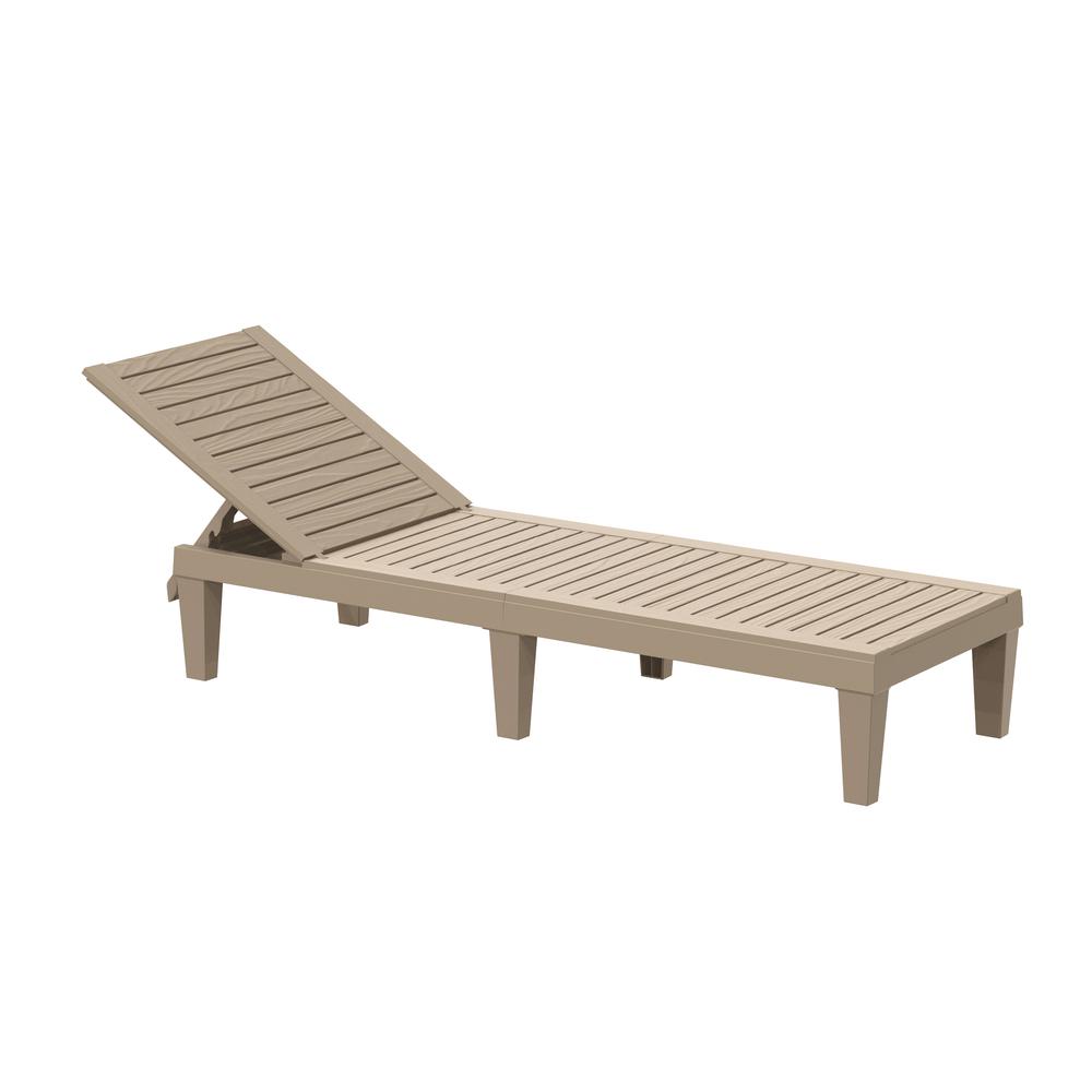 OSLO Patio Reclining Sun lounger Grey. Picture 13
