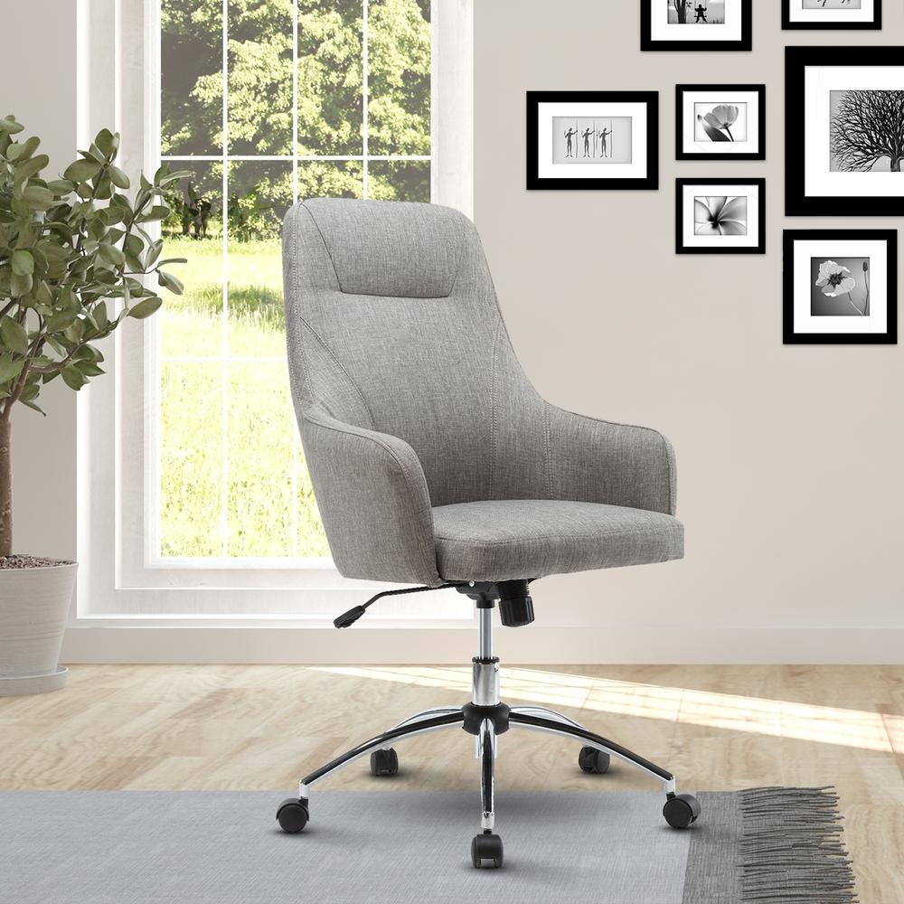 Techni Mobili Comfy Height Adjustable Rolling Office Desk Chair. Picture 5