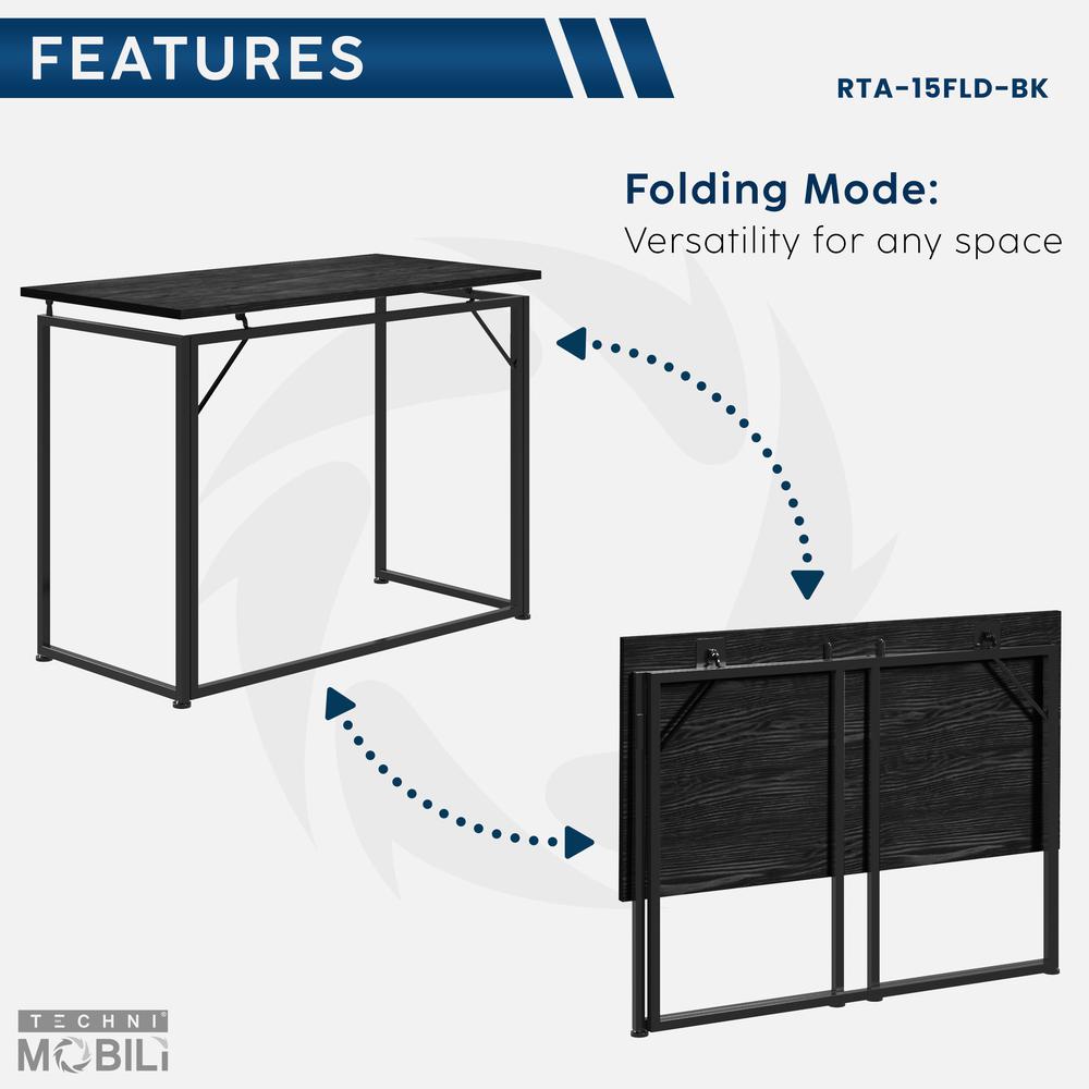 Techni Mobili Space Saving Folding Desk. Picture 8