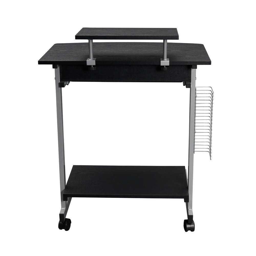 Compact Computer Cart With Storage . Color: Espresso. Picture 2