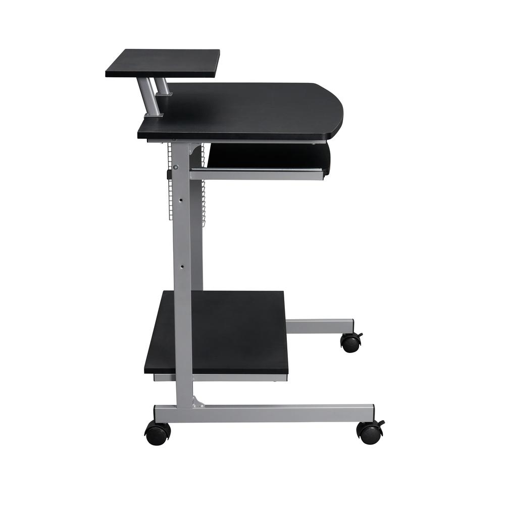 Compact Computer Cart With Storage . Color: Graphite. Picture 14