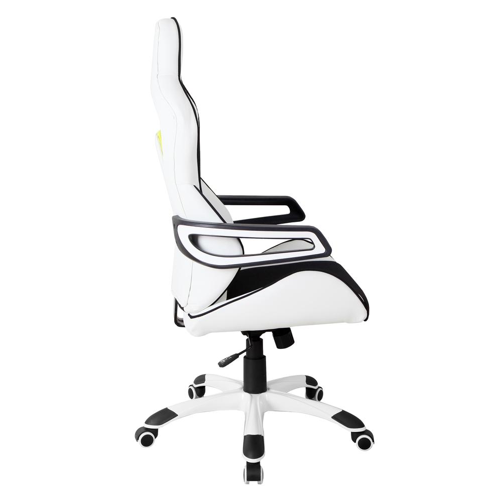 Techni Mobili Ergonomic Essential Racing Style Home & Office Chair, White. Picture 4