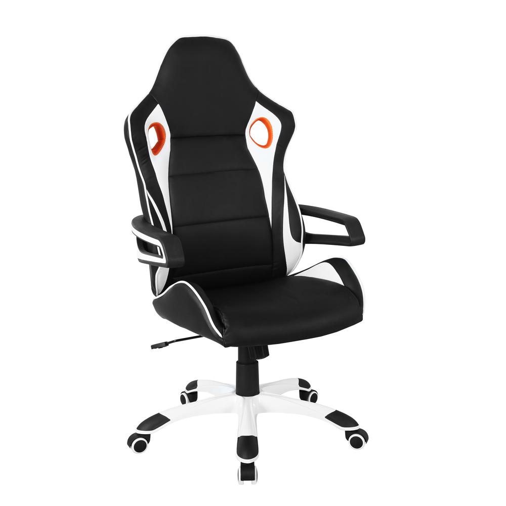 Techni Mobili Racing Style Home & Office Chair, Black. Picture 1