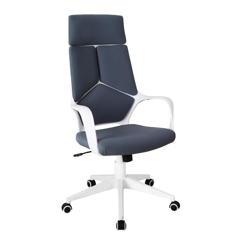 Techni Mobili Modern Studio Office Chair, Grey/White. Picture 1