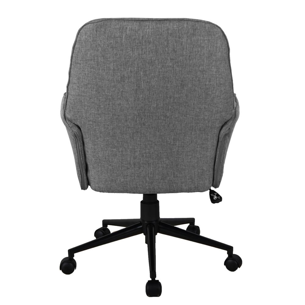 Techni Mobili Modern Upholstered Tufted Office Chair with Arms, Grey. Picture 4