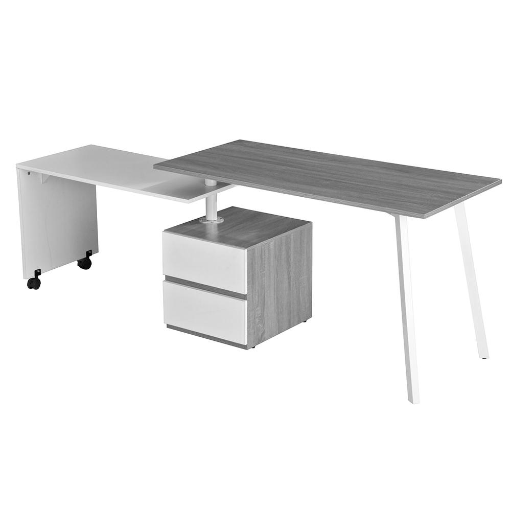 Rotating Multi-Positional Modern Desk . Color: Gray. Picture 4