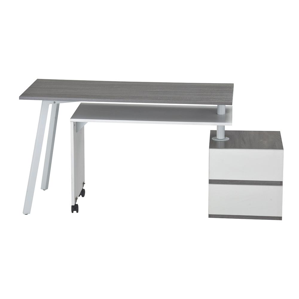 Rotating Multi-Positional Modern Desk . Color: Gray. Picture 5