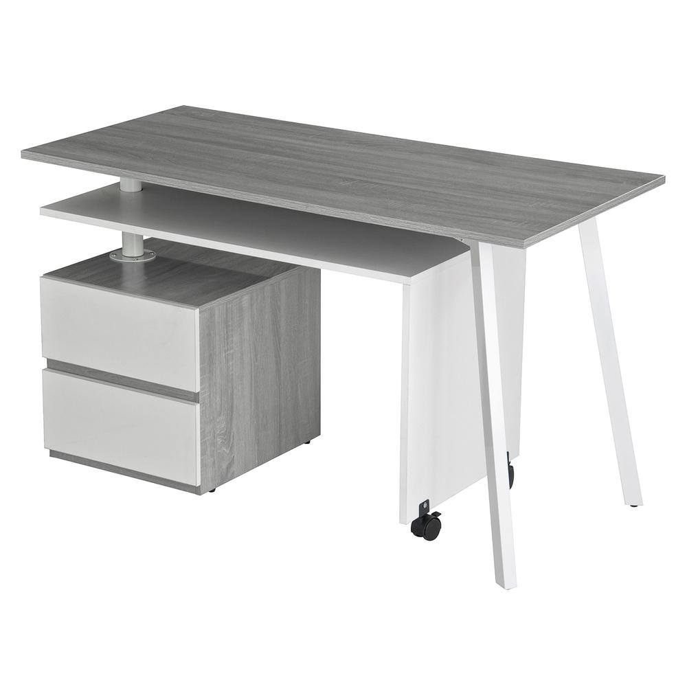 Rotating Multi-Positional Modern Desk . Color: Gray. Picture 6