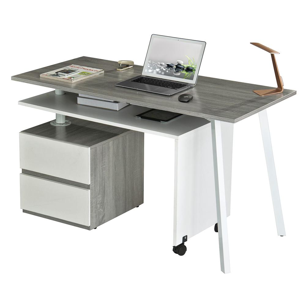 Rotating Multi-Positional Modern Desk . Color: Gray. Picture 13