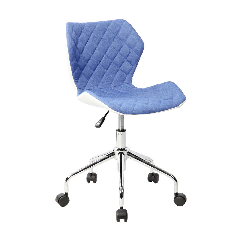 Techni Mobili Modern Height Adjutable Office Task Chair, Blue. Picture 1