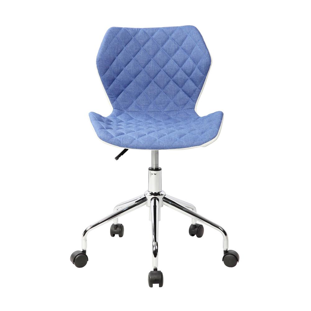 Techni Mobili Modern Height Adjutable Office Task Chair, Blue. Picture 2