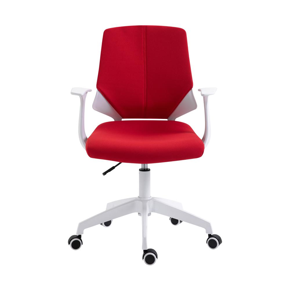 Techni Mobili Height Adjustable Mid Back Office Chair, Red. Picture 2
