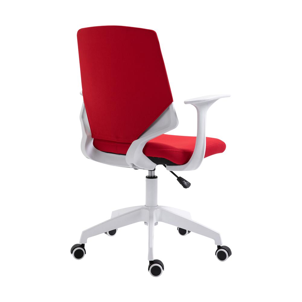 Techni Mobili Height Adjustable Mid Back Office Chair, Red. Picture 3