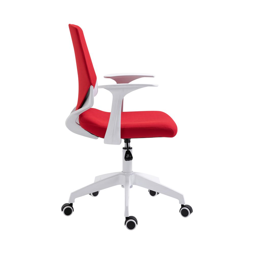 Techni Mobili Height Adjustable Mid Back Office Chair, Red. Picture 4