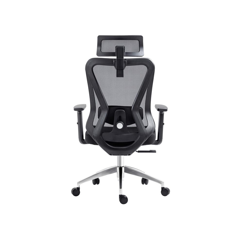 Truly Ergonomic Mesh Office Chair with Headrest & Lumbar Support, Black. Picture 4