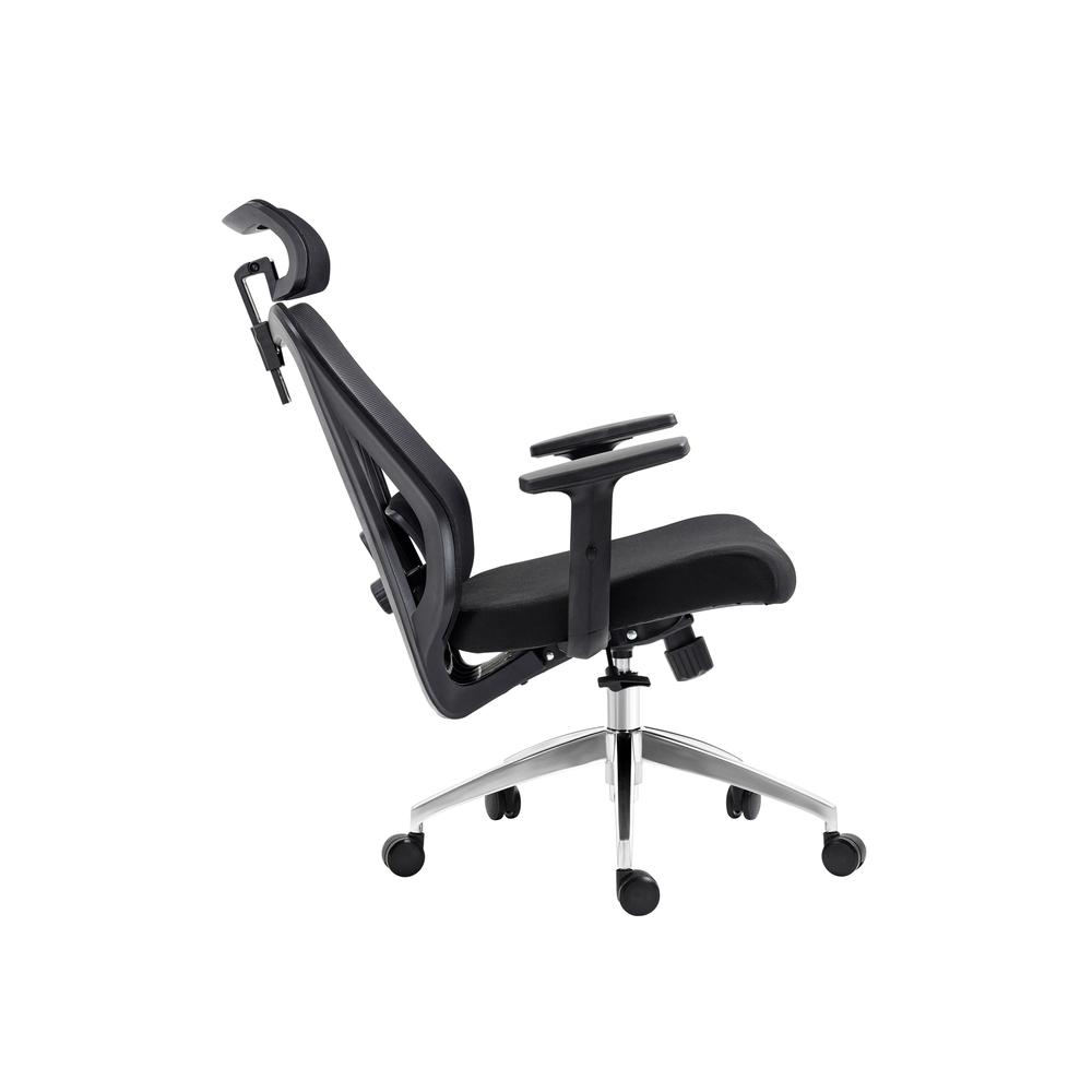 Truly Ergonomic Mesh Office Chair with Headrest & Lumbar Support, Black. Picture 5
