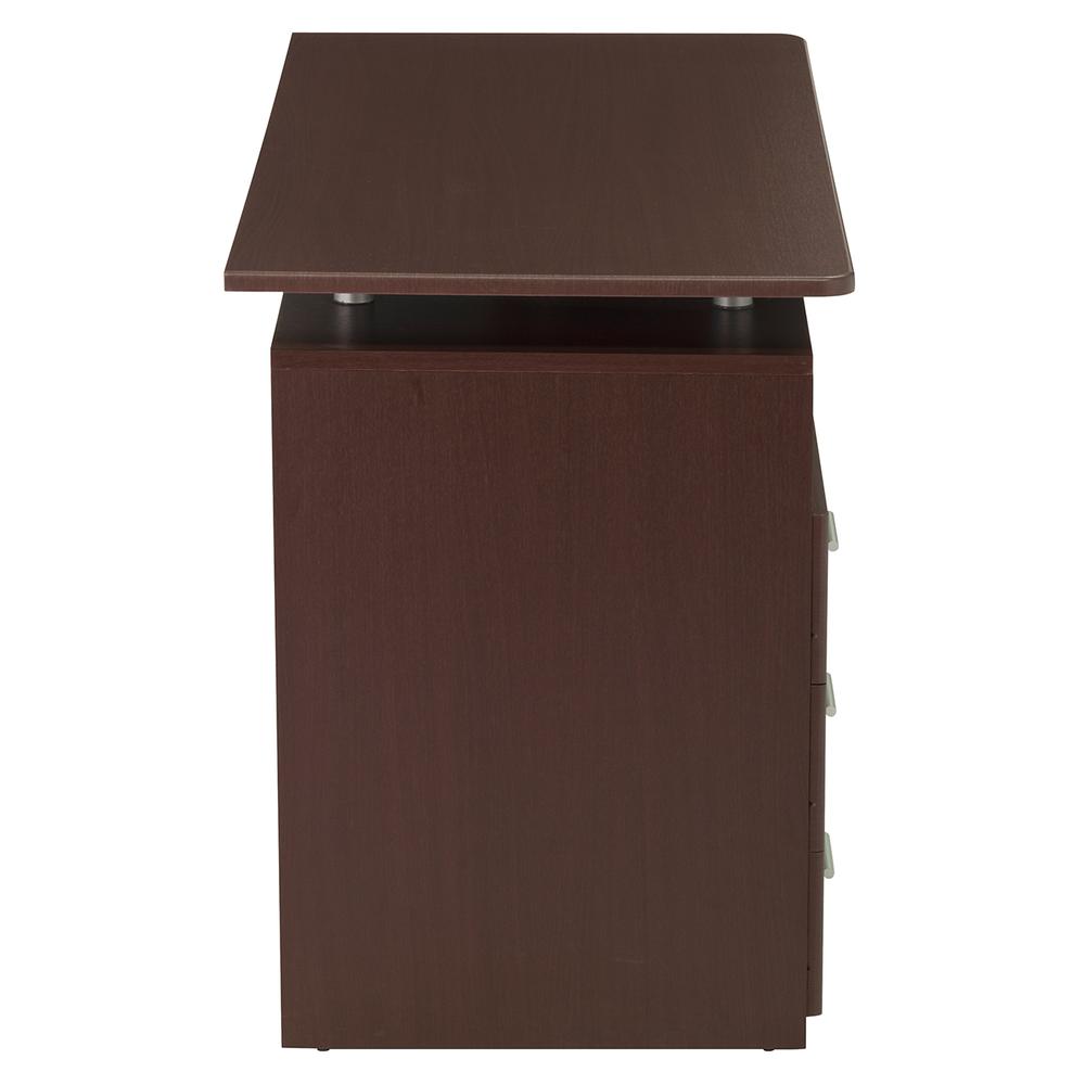 Computer Desk With Ample Storage. Color: Chocolate. Picture 3