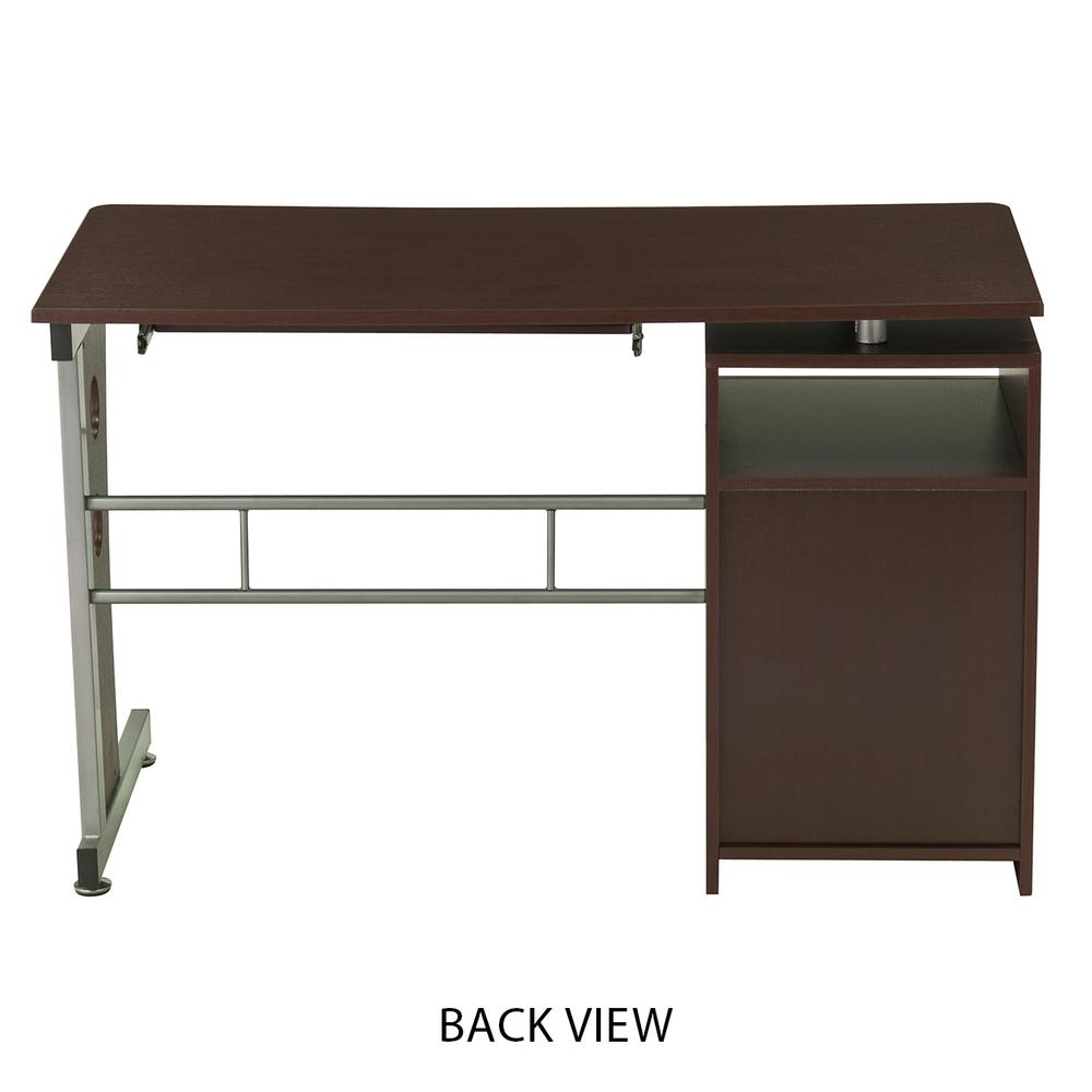 Computer Desk With Ample Storage. Color: Chocolate. Picture 4