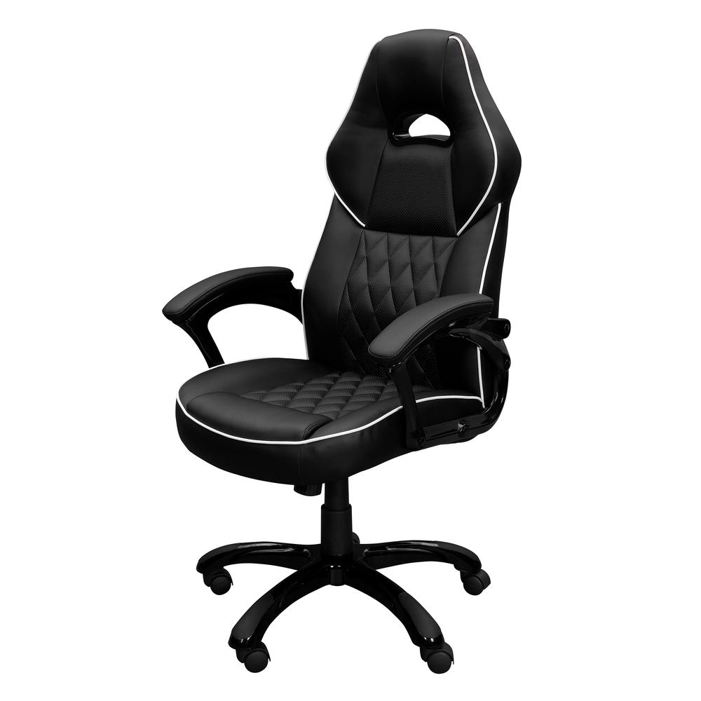 High Back Executive Sport Race Office Chair. Color: Black. Picture 2