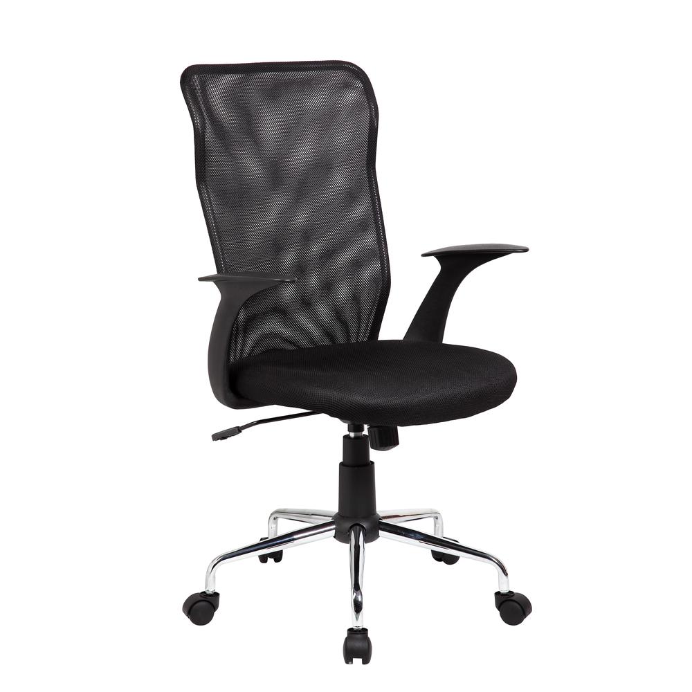 Medium Back Mesh Assistant Office Chair. Color: Black. Picture 1
