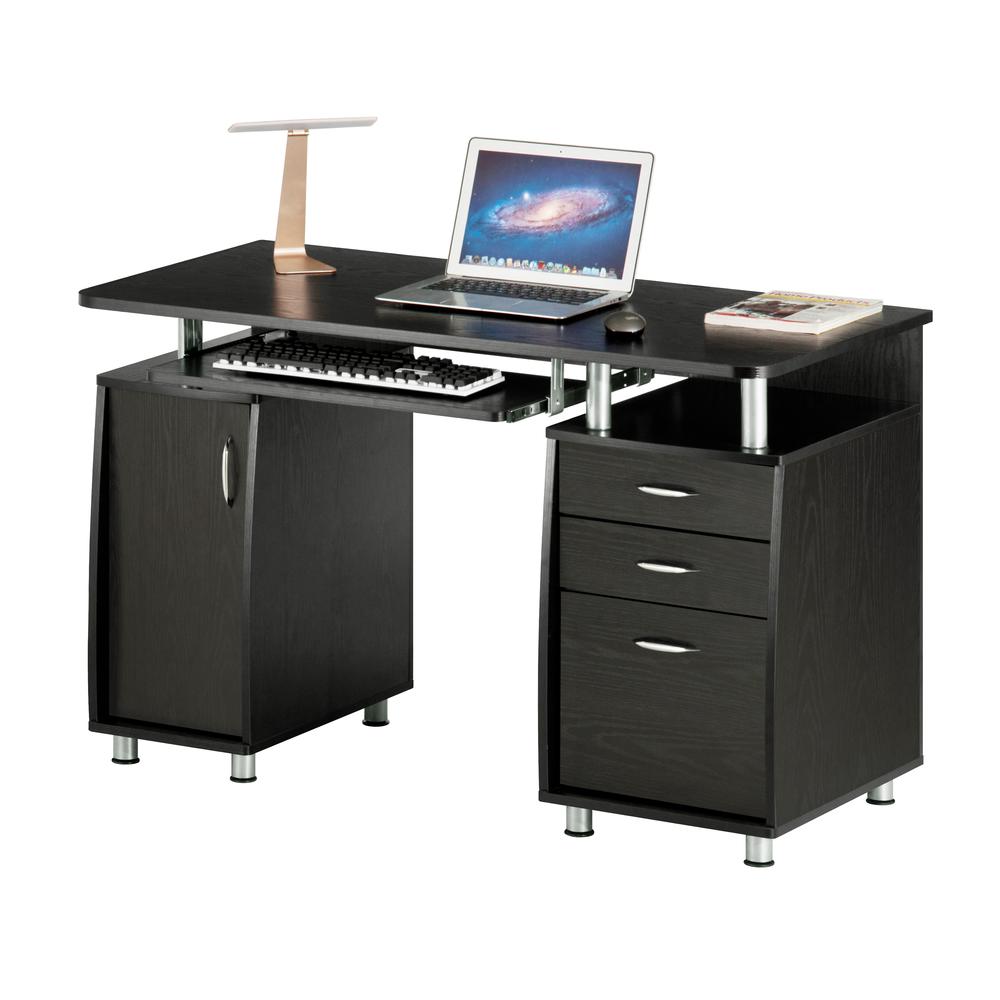Techni Mobili Complete Workstation Computer Desk with Storage, Espresso. Picture 10