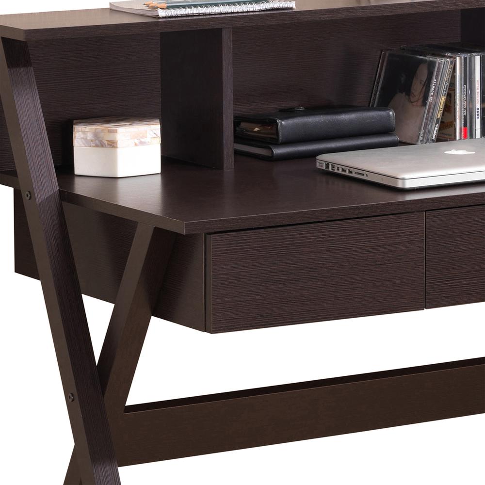 Writing Desk with Storage. Color: Wenge. Picture 7