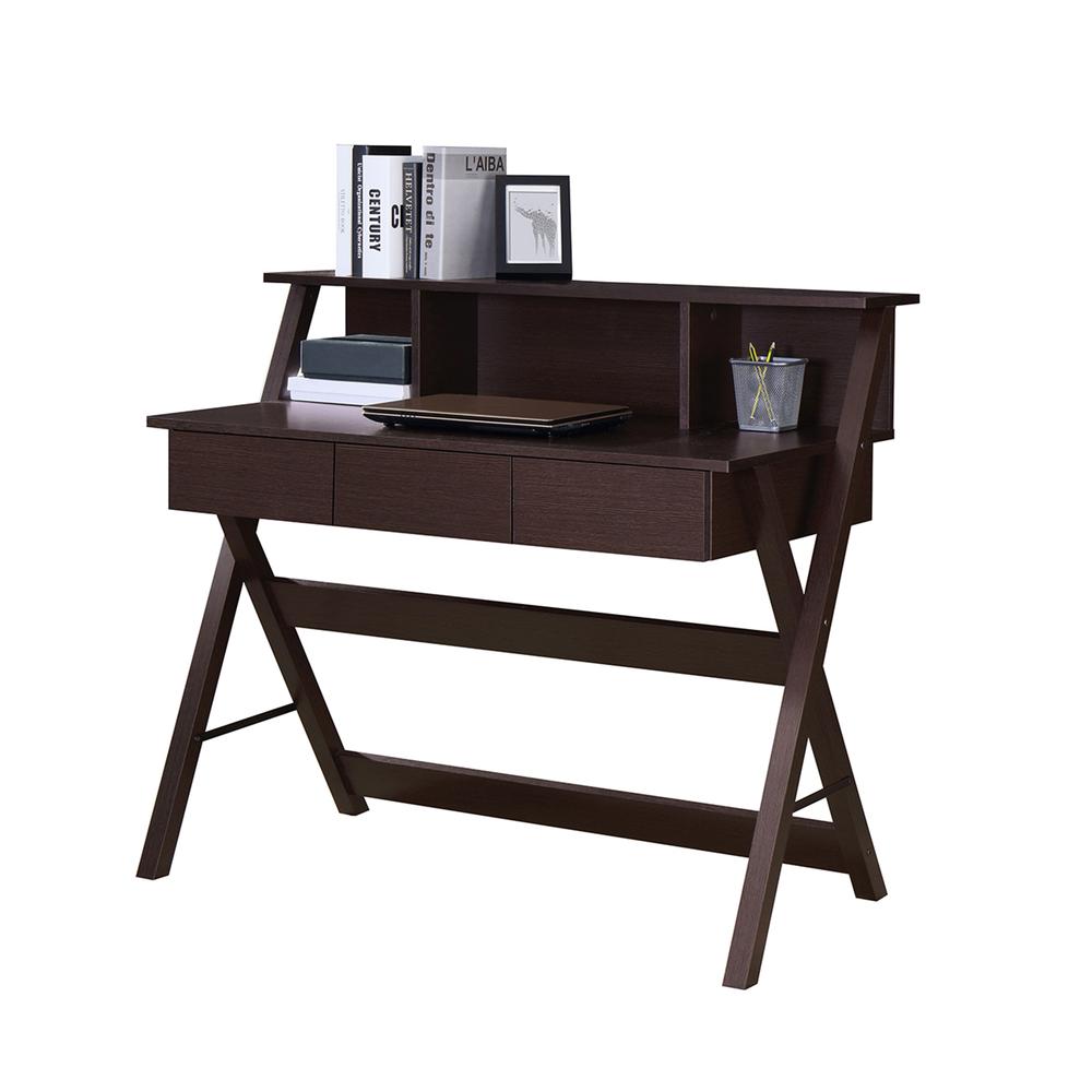 Writing Desk with Storage. Color: Wenge. Picture 12