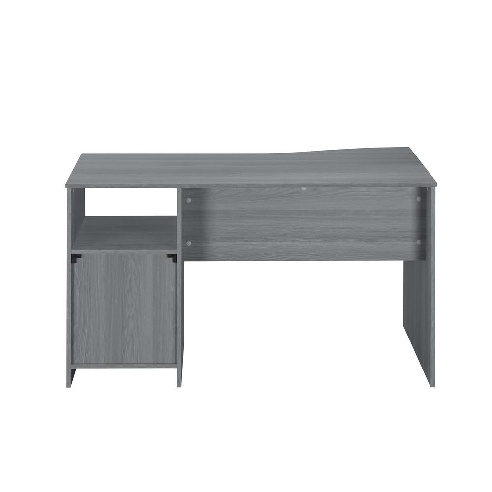 Classic Computer Desk with Multiple Drawers, Grey. Picture 3