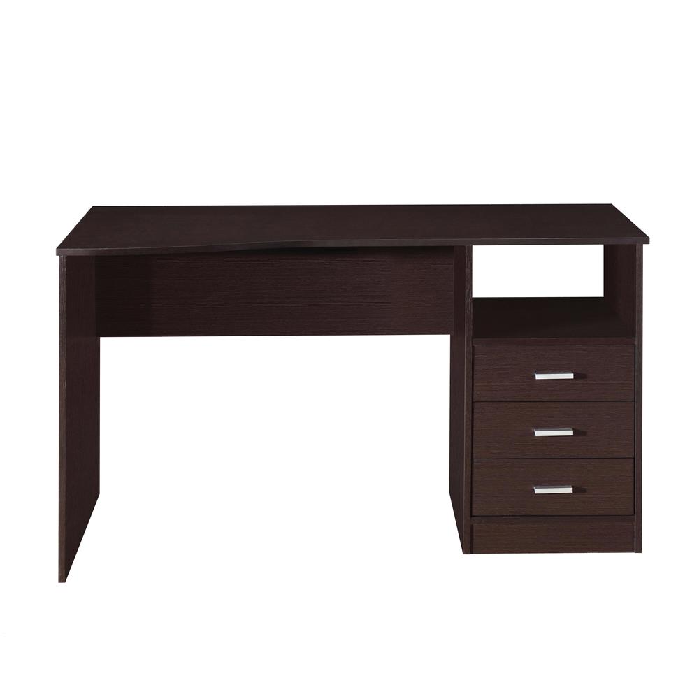 Classic Computer Desk with Multiple Drawers. Color: Wenge. Picture 2