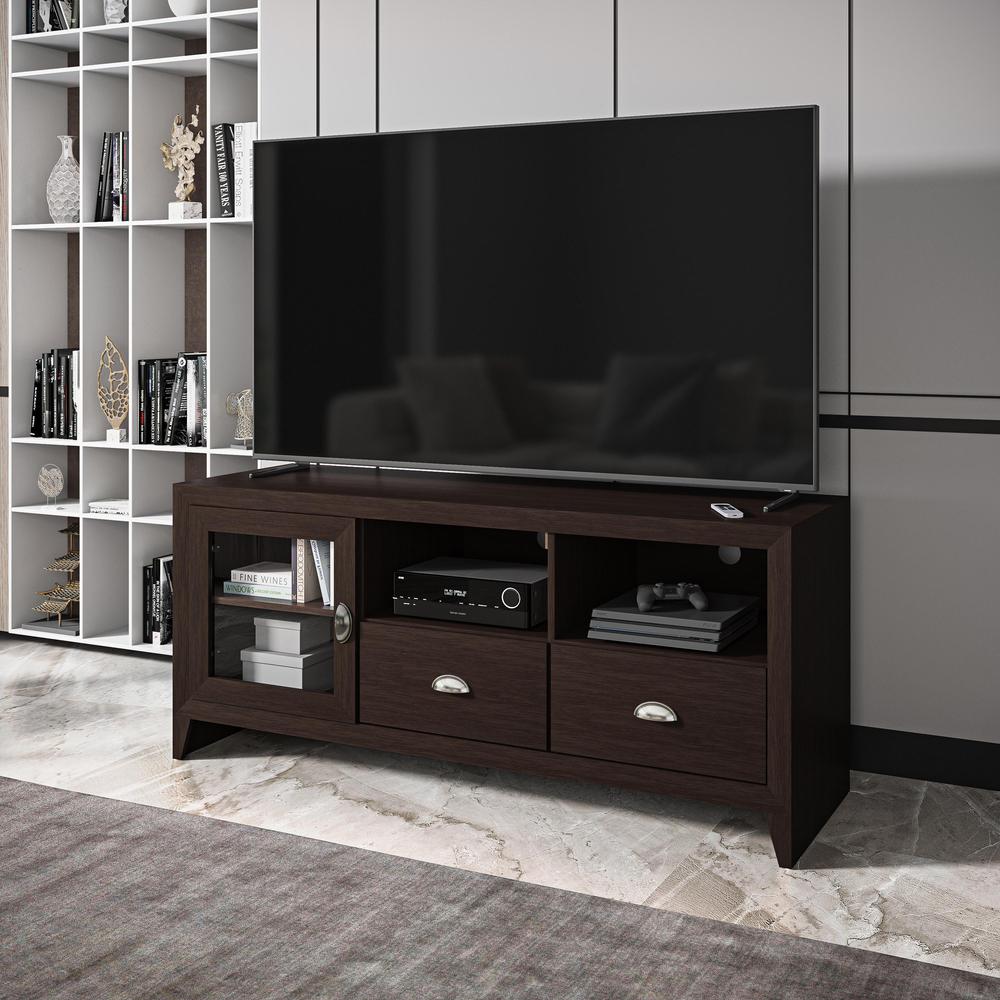 Techni Mobili Modern TV Stand with Storage for TVs Up To 60", Wenge. Picture 8