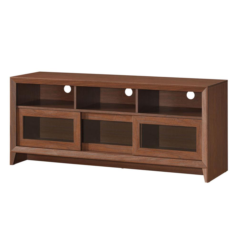 Modern TV Stand with Storage For TVs Up To 65" . Color: Hickory. Picture 1