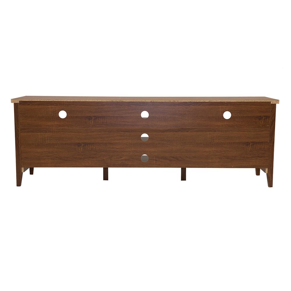 Modern TV Stand with Storage For TVs Up To 75". Color: Oak. Picture 2