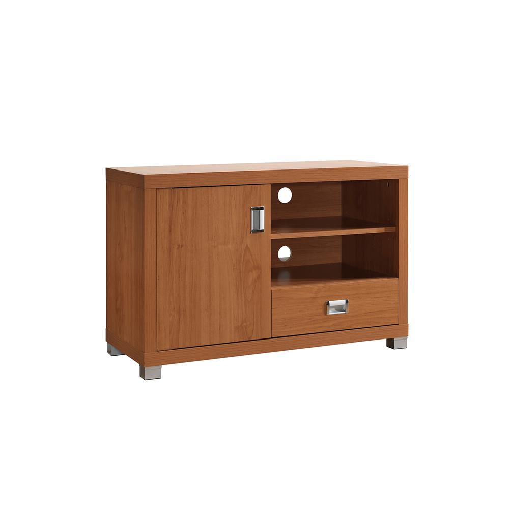 TV Stand with Storage. Color: Maple. Picture 1