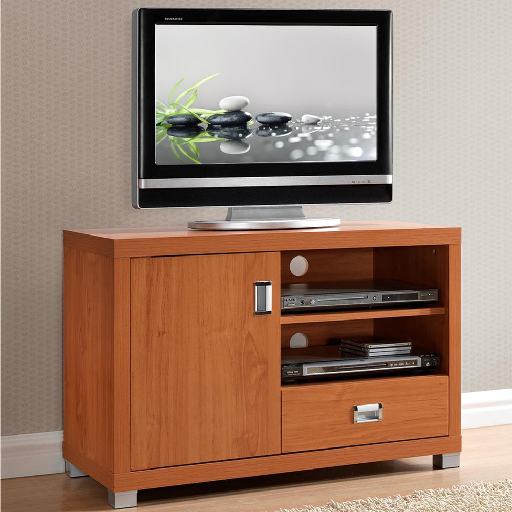 TV Stand with Storage. Color: Maple. Picture 5