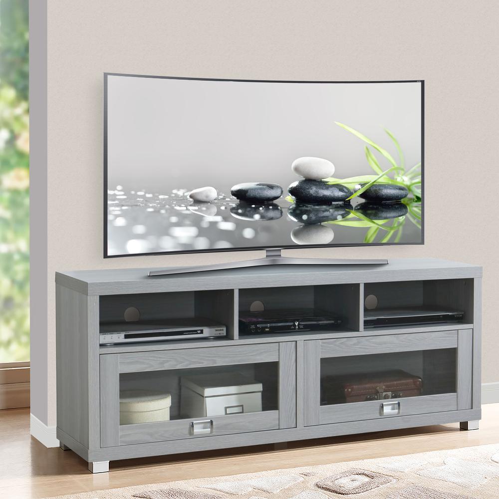 Durbin TV Stand for TVs up to 60in, Grey. Picture 6