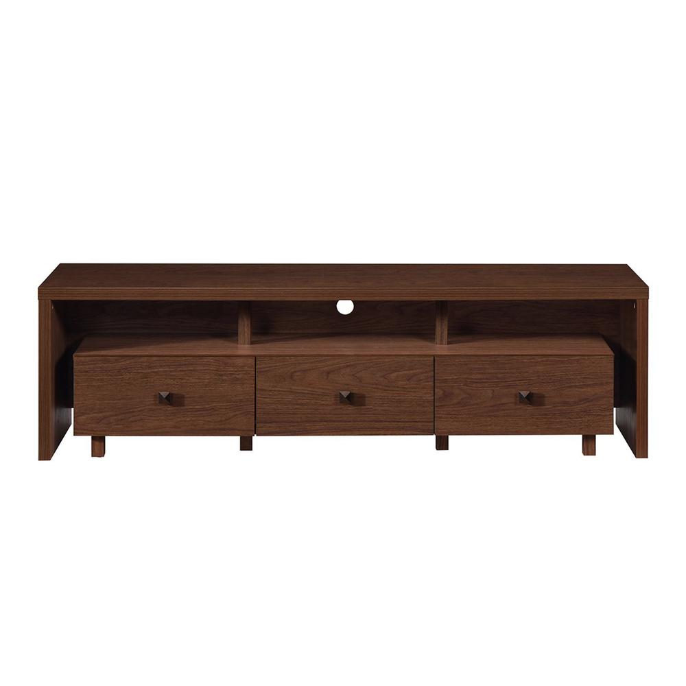 Elegant TV Stand For TV's Up To 70" with Storage. Color: Hickory. Picture 2
