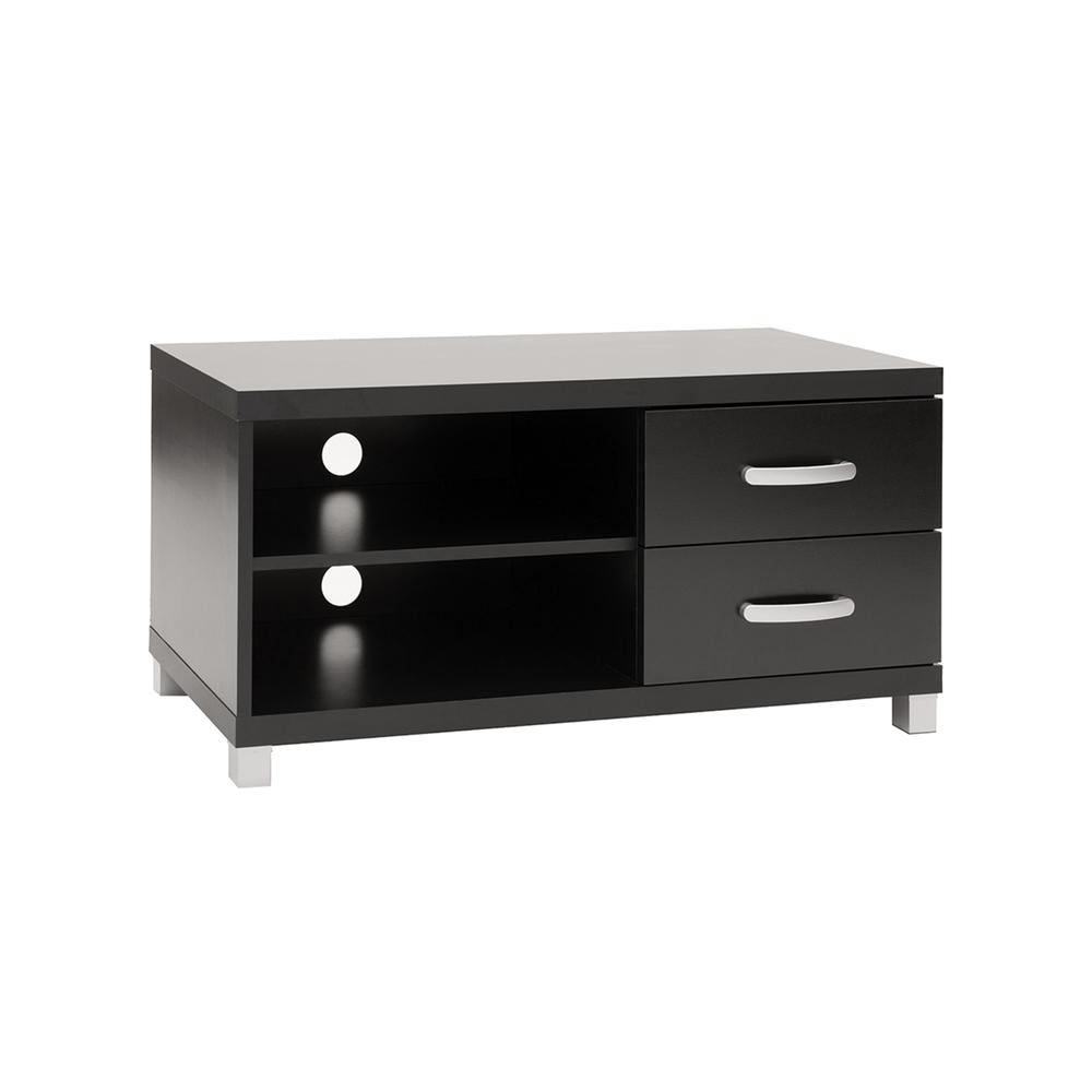 Modern TV Stand with Storage For TVs Up To 40". Color: Black. Picture 1